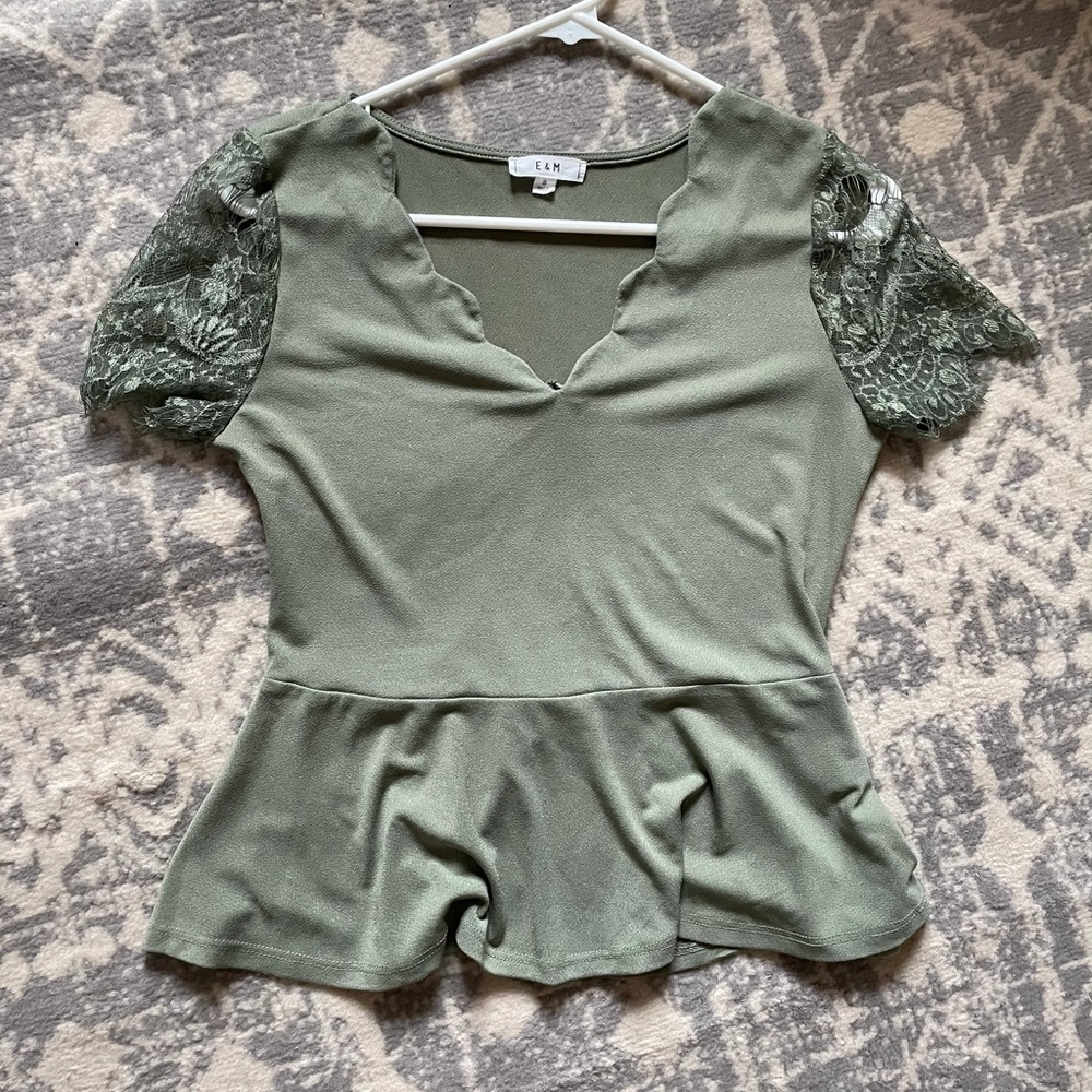 Sage green top